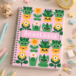 Cute Customizable Pot Plant Print Notitieboek