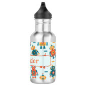 Cute Customizable Robot Print Waterfles (Rechts)