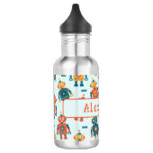 Cute Customizable Robot Print Waterfles (Links)