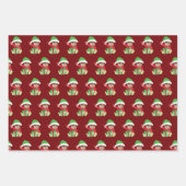 Cute Customized Children's Photo Elf Christmas Red Inpakpapier Vel (Voorkant 3)