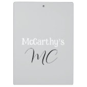 Cute Customized Personal Name Clipboard  Klembord (Achterkant)