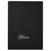 Cute Customized Personalized Black Clipboard  Klembord (Achterkant)