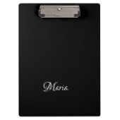 Cute Customized Personalized Black Clipboard  Klembord (Voorkant)