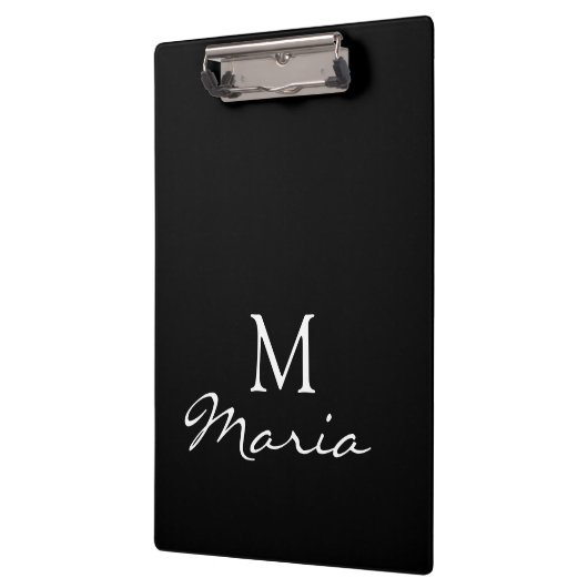 Cute Customized Personalized Black Clipboard Klembord (Links)