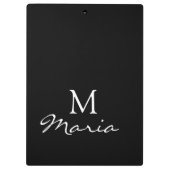 Cute Customized Personalized Black Clipboard Klembord (Achterkant)