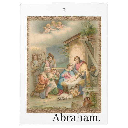 Cute Customized Personalized Name Jesus Clipboard  Klembord (Achterkant)