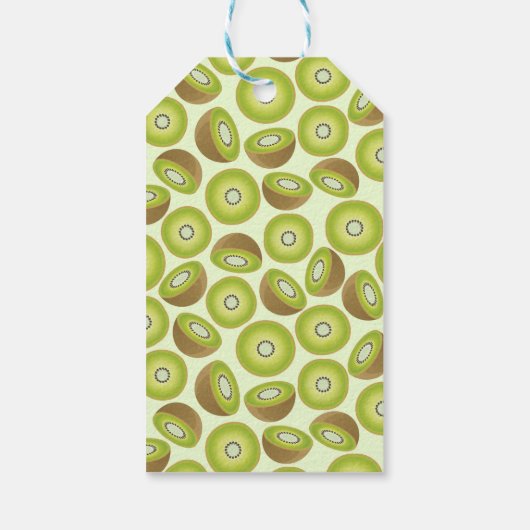 Cute Cut Kiwi Pattern Cadeaulabel (Achterkant)