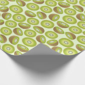 Cute Cut Kiwi Pattern Cadeaupapier (Hoek)