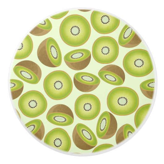 Cute Cut Kiwi Pattern Keramische Knop (Voorkant)