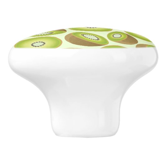 Cute Cut Kiwi Pattern Keramische Knop (Zijkant)