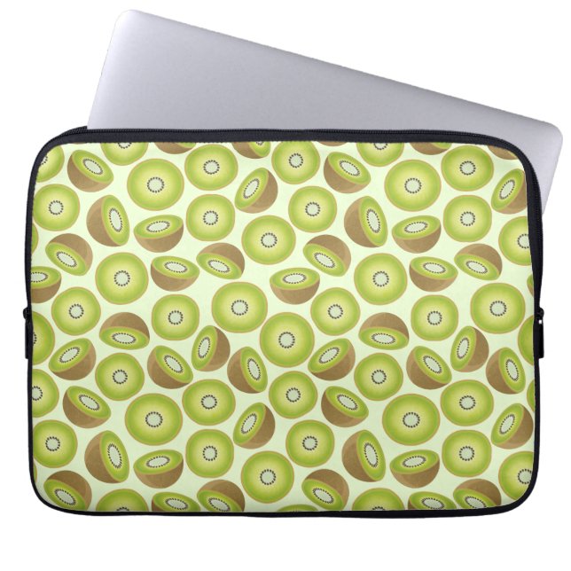 Cute Cut Kiwi Pattern Laptop Sleeve (Voorkant)