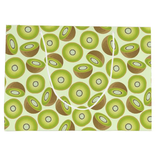 Cute Cut Kiwi Pattern Large Cadeautasje (Achterkant)