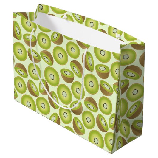 Cute Cut Kiwi Pattern Large Cadeautasje (Achterkant Gekanteld)