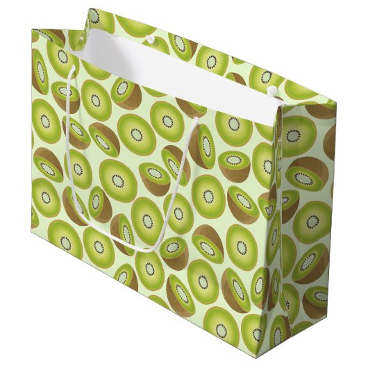 Cute Cut Kiwi Pattern Large Cadeautasje (Voorkant Gekanteld)