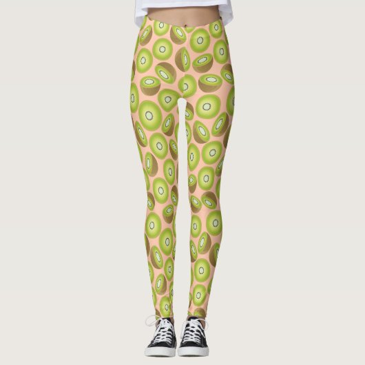 Cute Cut Kiwi Pattern Leggings (Voorkant)