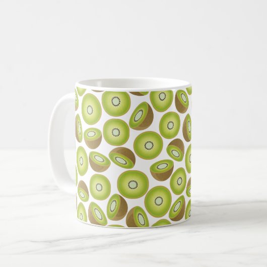 Cute Cut Kiwi Pattern Mok (Voorkant links)