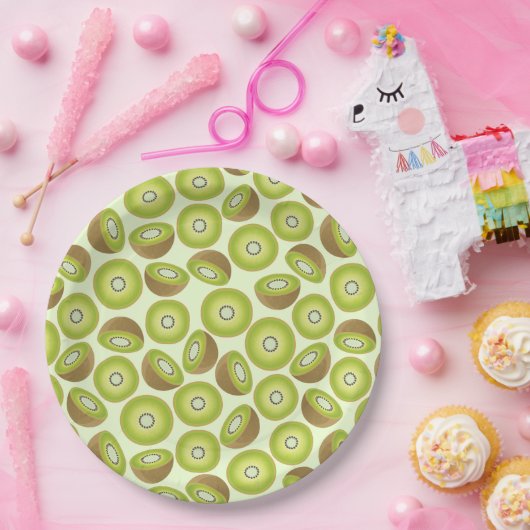 Cute Cut Kiwi Pattern Papieren Bordje (Feest)