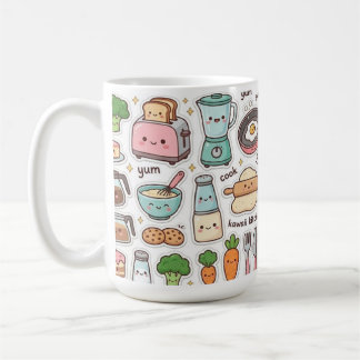 Cute Cute Keuken Gereedschap Patroon MokChibi Past Koffiemok