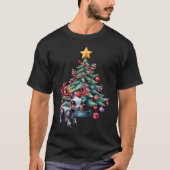 Cute Cyberpunk Reindeer with Christmas Tree T-shirt (Voorkant)