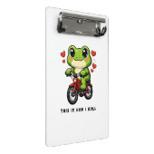Cute Cycling Frog | Kawaii Frog Bicycle Art Mini Klembord (Schuin)