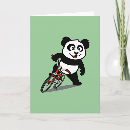Cute Cycling Panda Kaart (Voorkant)