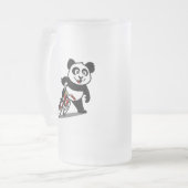 Cute Cycling Panda Matglas Bierpul (Voorkant links)