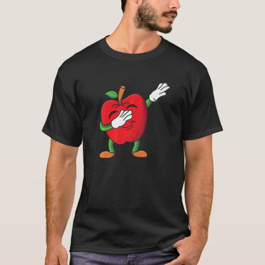 Cute Dabbing Apple T-shirt (Voorkant)