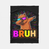Cute Dabbing Capybara Funny Animal Meme Capy Lover Fleece Deken (Voorkant)