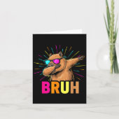 Cute Dabbing Capybara Funny Animal Meme Capy Lover Kaart (Voorkant)