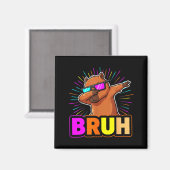 Cute Dabbing Capybara Funny Animal Meme Capy Lover Magneet (Voorkant / Achterkant)