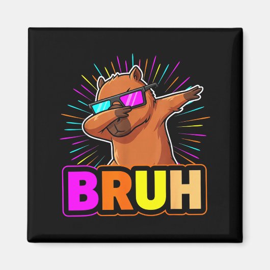 Cute Dabbing Capybara Funny Animal Meme Capy Lover Magneet (Voorkant)