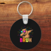 Cute Dabbing Capybara Funny Animal Meme Capy Lover Sleutelhanger (Voorkant)