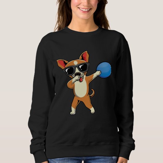 Cute Dabbing Chihuahua Dog Dab Boys Frisbee Disc G Trui (Voorkant)