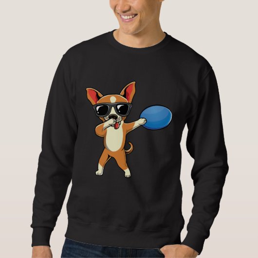 Cute Dabbing Chihuahua Dog Dab Boys Frisbee Disc G Trui (Voorkant)