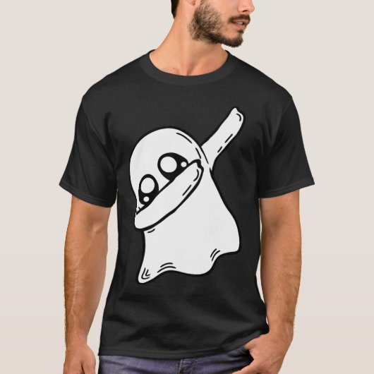 Cute Dabbing Ghost Dab Dance Gesture Pose Hallowee T-shirt (Voorkant)