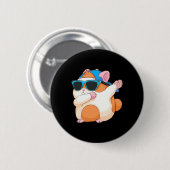 Cute Dabbing Hamster Funny Famous Dab Dance Pose P Ronde Button 5,7 Cm (Voorkant /achterkant)