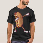 Cute Dabbing Hot Dog Funny Dancing Food T-shirt (Voorkant)