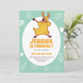 Cute Dabbing Llama Cartoon Kinderen van afgelopen  Kaart (Staand voorkant)