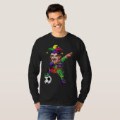 Cute Dabbing Mardi Gras Jester Soccer Lover Dab Co T-shirt (Voorkant volledig)