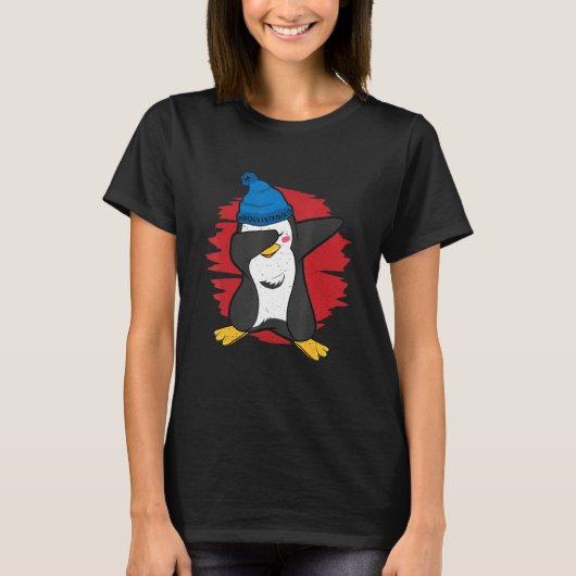 Cute Dabbing Penguin T-shirt (Voorkant)