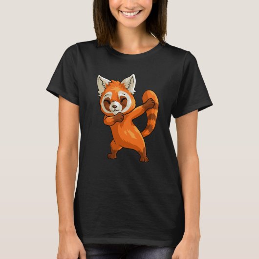 Cute Dabbing Red Panda For Boys Girls Red Panda T-shirt (Voorkant)