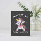 Cute Dabbing Unicorn Kind Limited Edition Daughter Briefkaart (Staand voorkant)