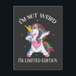 Cute Dabbing Unicorn Kind Limited Edition Daughter Briefkaart<br><div class="desc">Grappig Unicorn Gifts voor meisjes. Cute Dabbing Unicorn Kind Limited Edition Daughter.</div>