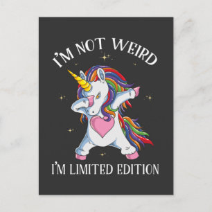 Cute Dabbing Unicorn Kind Limited Edition Daughter Briefkaart