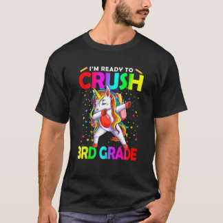 Cute Dabbing Unicorn klaar om 3Rd Grad terug te tr T-shirt
