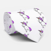 Cute Dabbing Unicorn Stropdas (Opgerold)