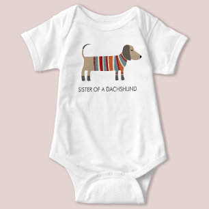 Cute Dachshund Baby Bodysuit