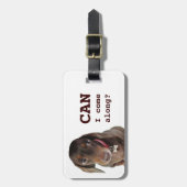 Cute dachshund bagagelabel (Voorkant verticaal)