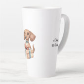 Cute Dachshund Birthday Mug A Tiny Bit Older Latte Mok (Rechterhoek)