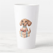 Cute Dachshund Birthday Mug A Tiny Bit Older Latte Mok (Voorkant)